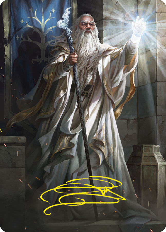 Gandalf the White Art Card (Gold-Stamped Signature) [The Lord of the Rings: Tales of Middle-earth Art Series] | Mega City Incorporated