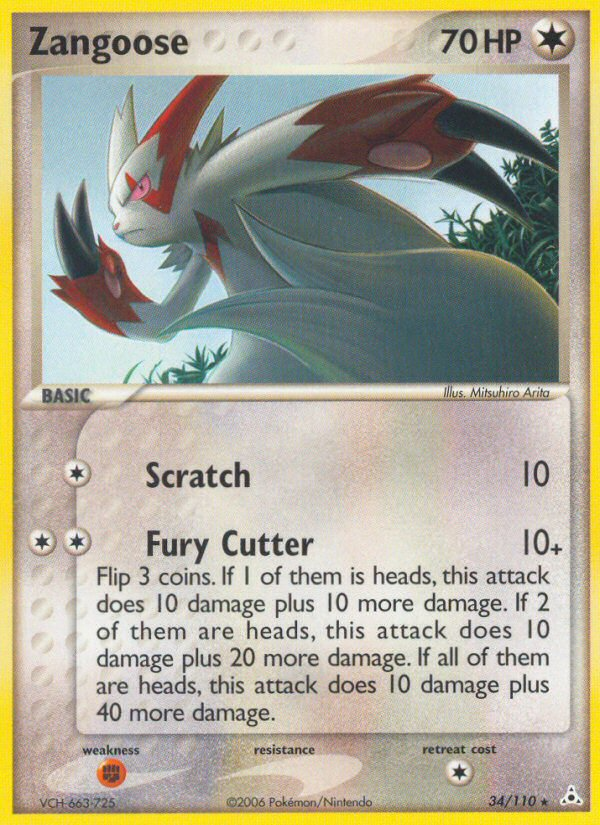 Zangoose (34/110) [EX: Holon Phantoms] | Mega City Incorporated