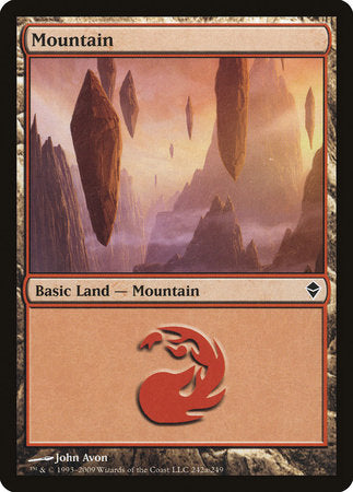 Mountain (242a) [Zendikar] | Mega City Incorporated