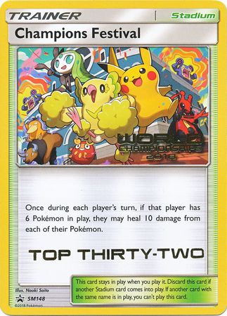 Champions Festival (SM148) (2018 Top Thirty Two) [Sun & Moon: Black Star Promos] | Mega City Incorporated