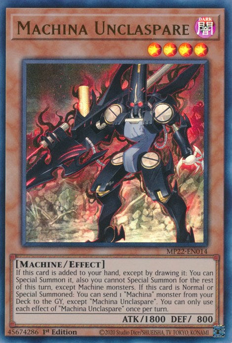 Machina Unclaspare [MP22-EN014] Ultra Rare | Mega City Incorporated