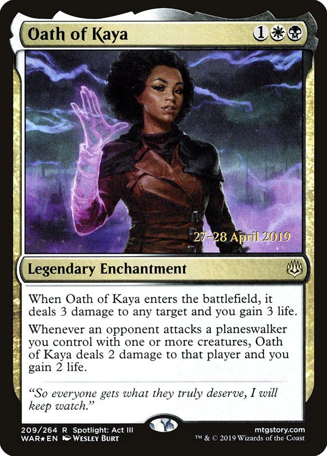 Oath of Kaya  [War of the Spark Prerelease Promos] | Mega City Incorporated