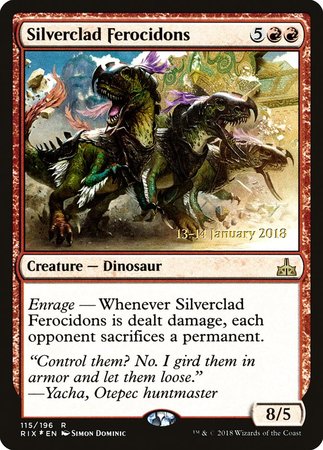 Silverclad Ferocidons [Rivals of Ixalan Promos] | Mega City Incorporated