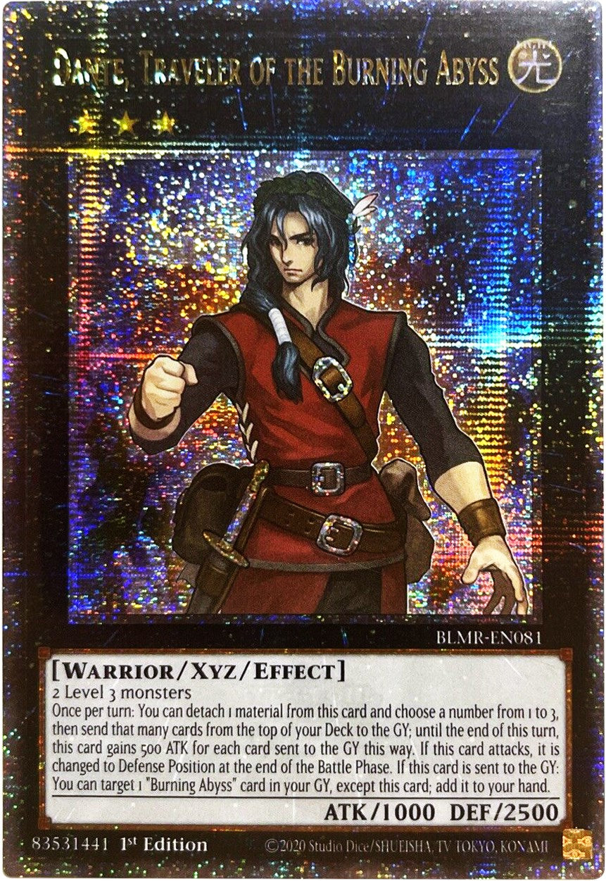 Dante, Traveler of the Burning Abyss [BLMR-EN081] Quarter Century Secret Rare | Mega City Incorporated