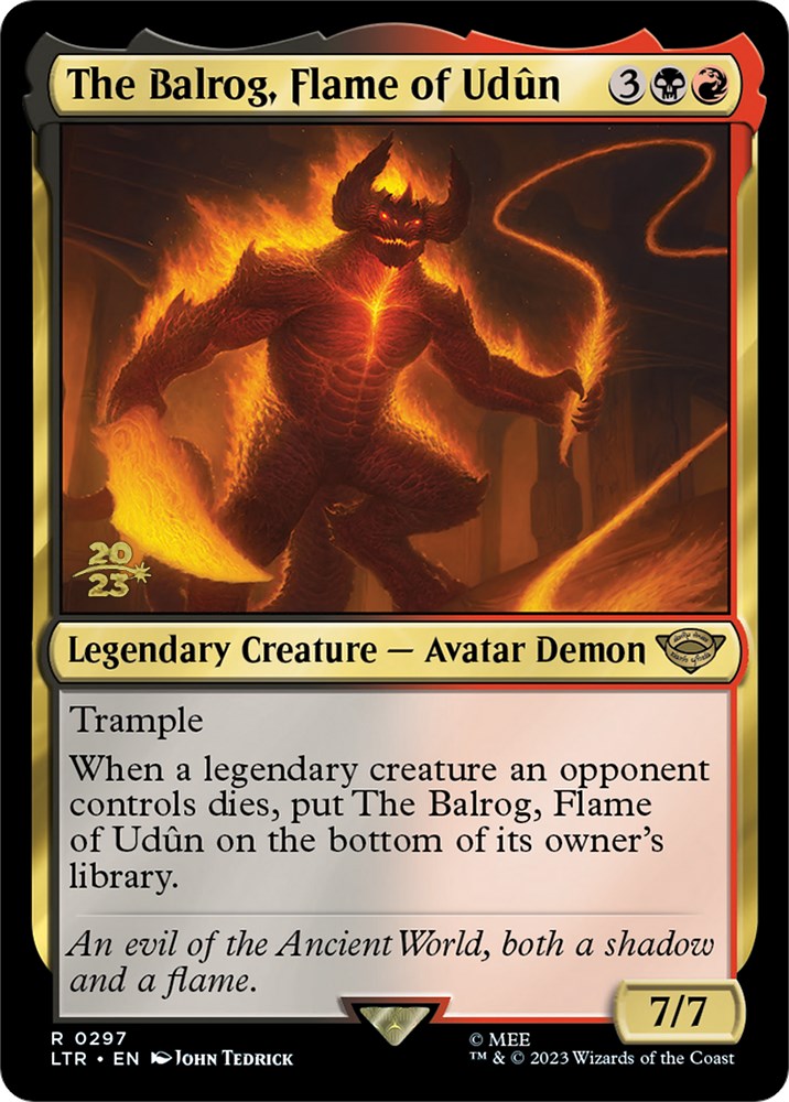 The Balrog, Flame of Udun [The Lord of the Rings: Tales of Middle-Earth Prerelease Promos] | Mega City Incorporated