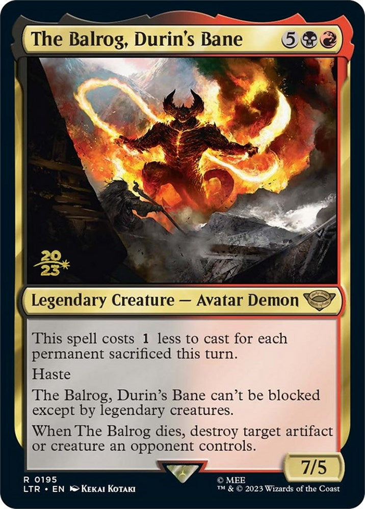 The Balrog, Durin's Bane [The Lord of the Rings: Tales of Middle-Earth Prerelease Promos] | Mega City Incorporated