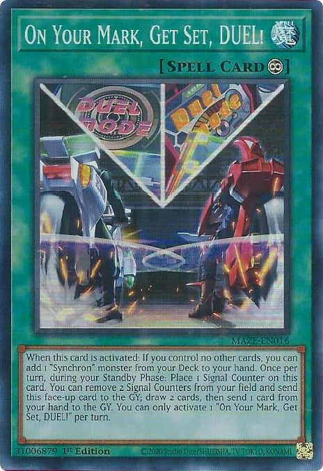 On Your Mark, Get Set, DUEL! [MAZE-EN016] Super Rare | Mega City Incorporated