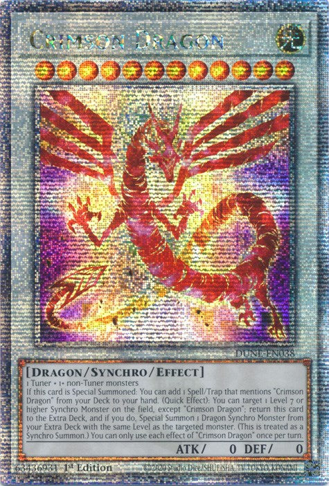 Crimson Dragon [DUNE-EN038] Quarter Century Secret Rare | Mega City Incorporated