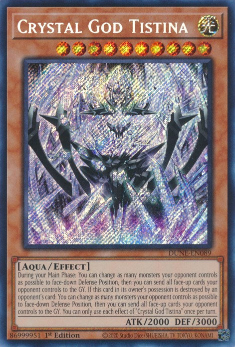 Crystal God Tistina [DUNE-EN089] Secret Rare | Mega City Incorporated