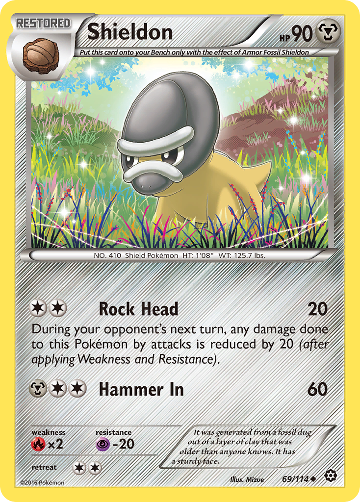 Shieldon (69/114) [XY: Steam Siege] | Mega City Incorporated