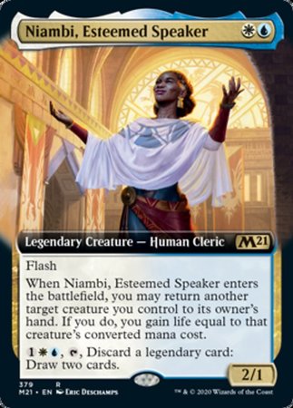 Niambi, Esteemed Speaker (Extended Art) [Core Set 2021] | Mega City Incorporated