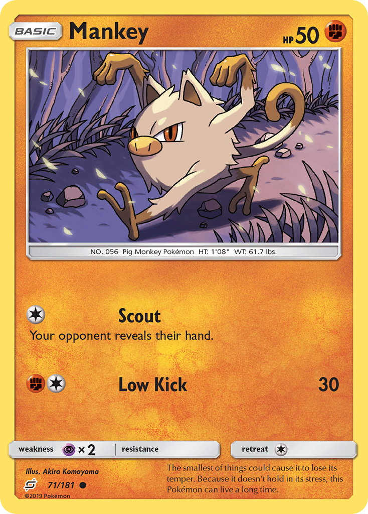 Mankey (71/181) [Sun & Moon: Team Up] | Mega City Incorporated