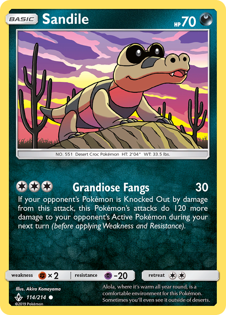 Sandile (114/214) [Sun & Moon: Unbroken Bonds] | Mega City Incorporated