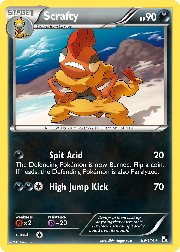 Scrafty (69/114) [Black & White: Base Set] | Mega City Incorporated