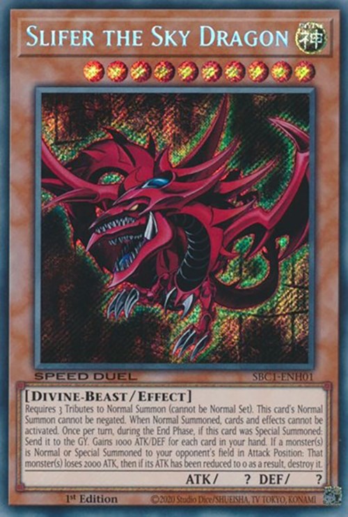 Slifer the Sky Dragon [SBC1-ENH01] Secret Rare | Mega City Incorporated