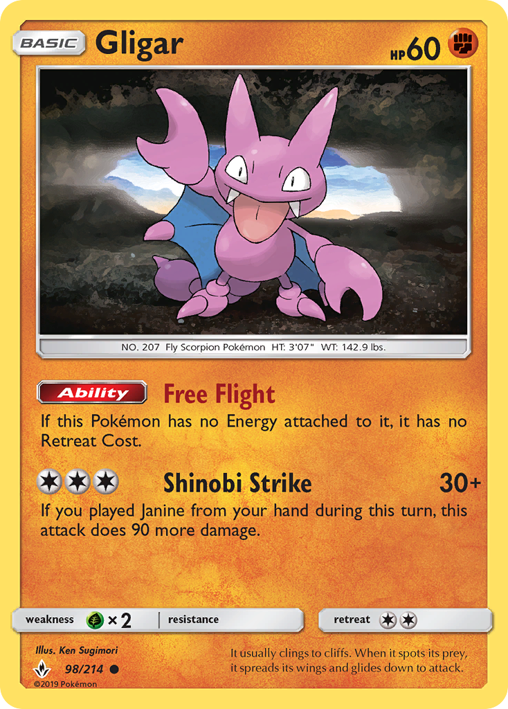 Gligar (98/214) [Sun & Moon: Unbroken Bonds] | Mega City Incorporated