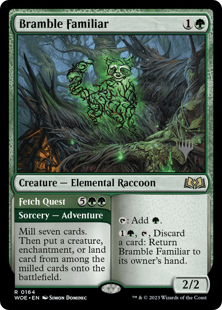 Bramble Familiar // Fetch Quest (Promo Pack) [Wilds of Eldraine Promos] | Mega City Incorporated