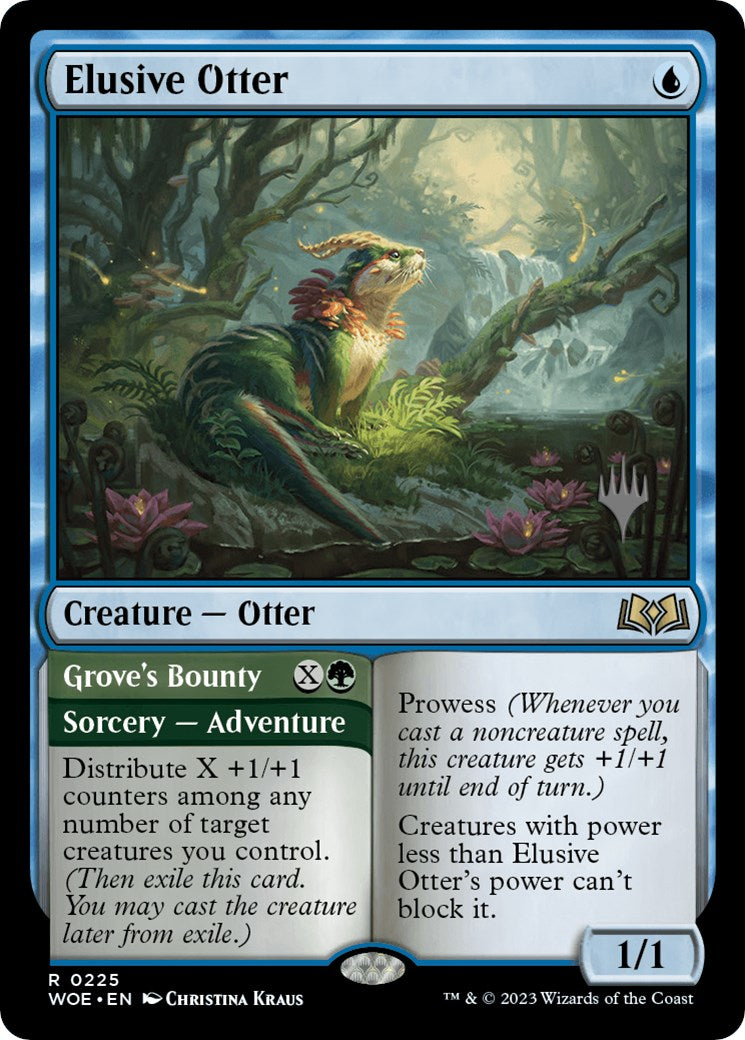 Elusive Otter // Grove's Bounty (Promo Pack) [Wilds of Eldraine Promos] | Mega City Incorporated