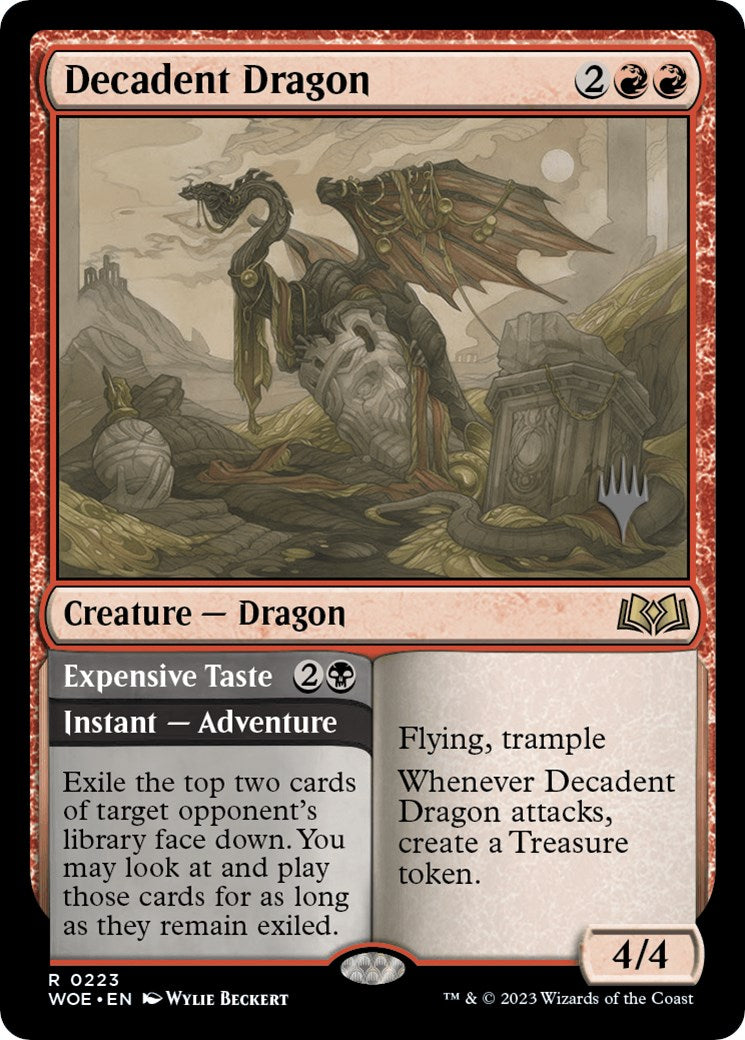 Decadent Dragon // Expensive Taste (Promo Pack) [Wilds of Eldraine Promos] | Mega City Incorporated