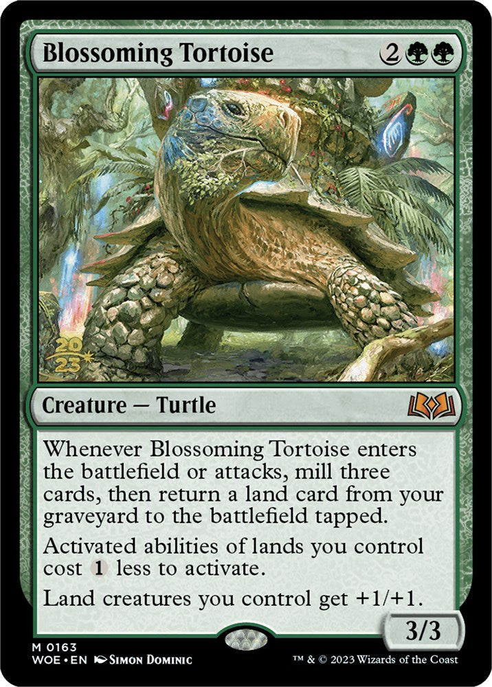 Blossoming Tortoise [Wilds of Eldraine Prerelease Promos] | Mega City Incorporated