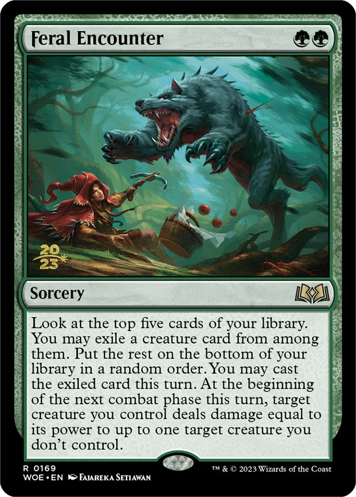 Feral Encounter [Wilds of Eldraine Prerelease Promos] | Mega City Incorporated