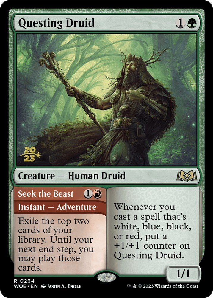 Questing Druid // Seek the Beast [Wilds of Eldraine Prerelease Promos] | Mega City Incorporated