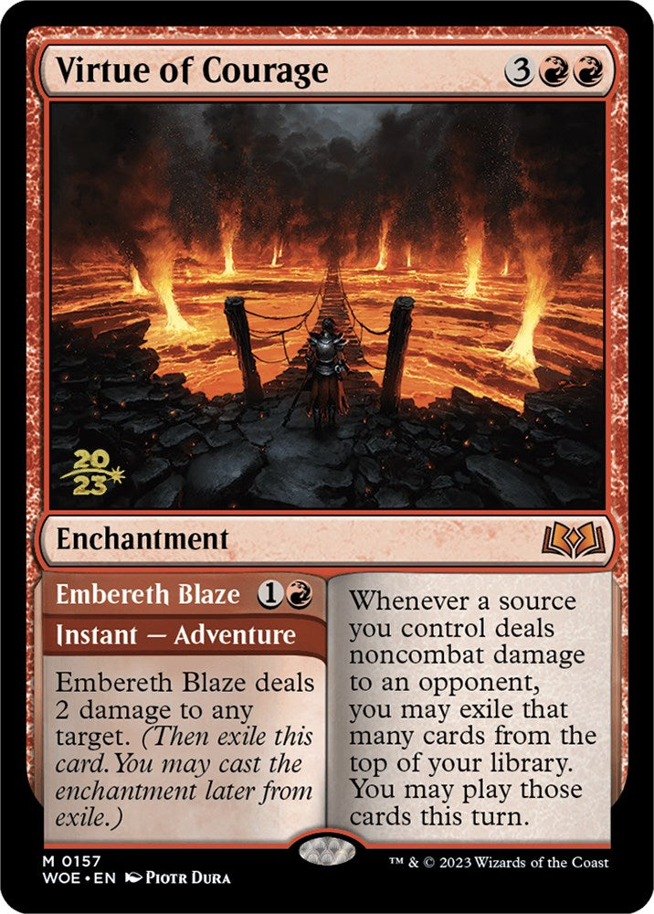 Virtue of Courage // Embereth Blaze [Wilds of Eldraine Prerelease Promos] | Mega City Incorporated