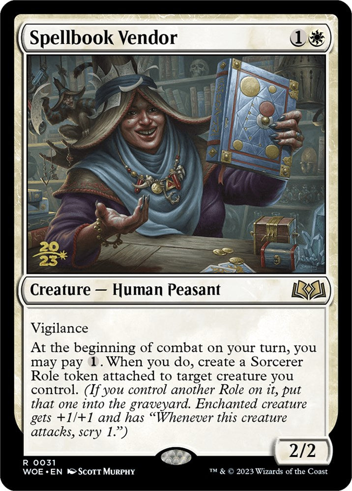 Spellbook Vendor [Wilds of Eldraine Prerelease Promos] | Mega City Incorporated