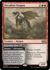 Decadent Dragon // Expensive Taste [Wilds of Eldraine Prerelease Promos] | Mega City Incorporated