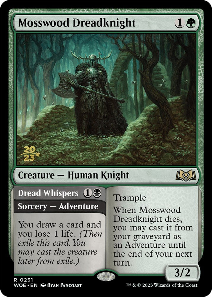 Mosswood Dreadknight // Dread Whispers (Promo Pack) [Wilds of Eldraine Promos] | Mega City Incorporated