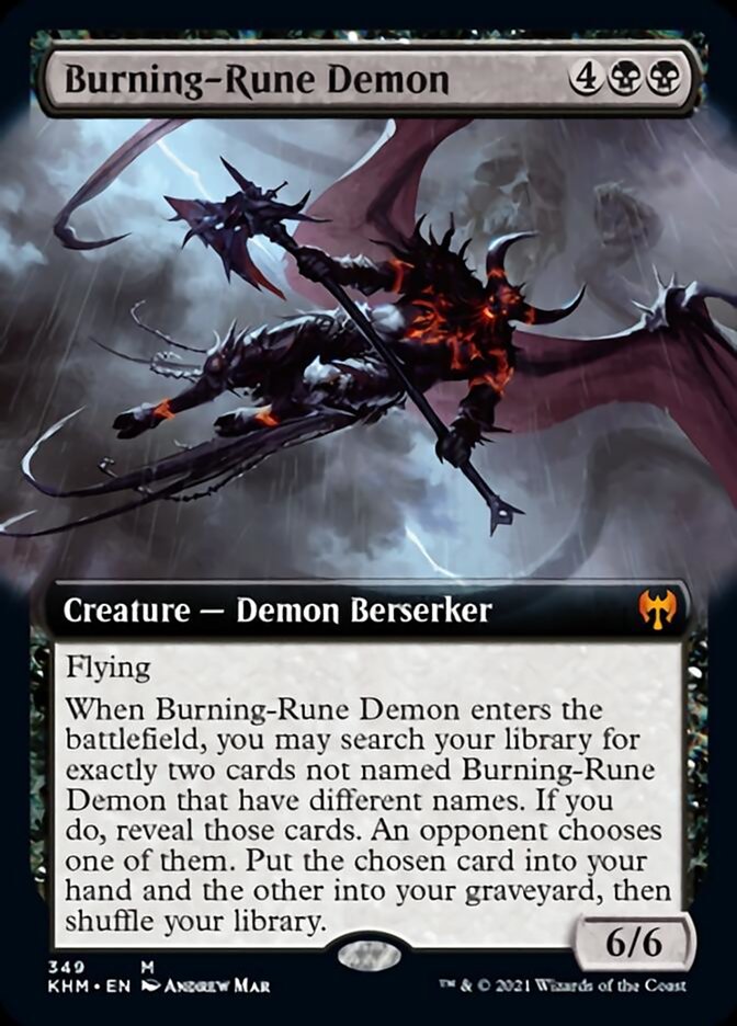 Burning-Rune Demon (Extended Art) [Kaldheim] | Mega City Incorporated