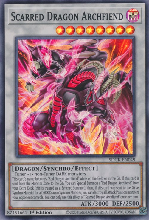 Scarred Dragon Archfiend [SDCK-EN049] Super Rare | Mega City Incorporated