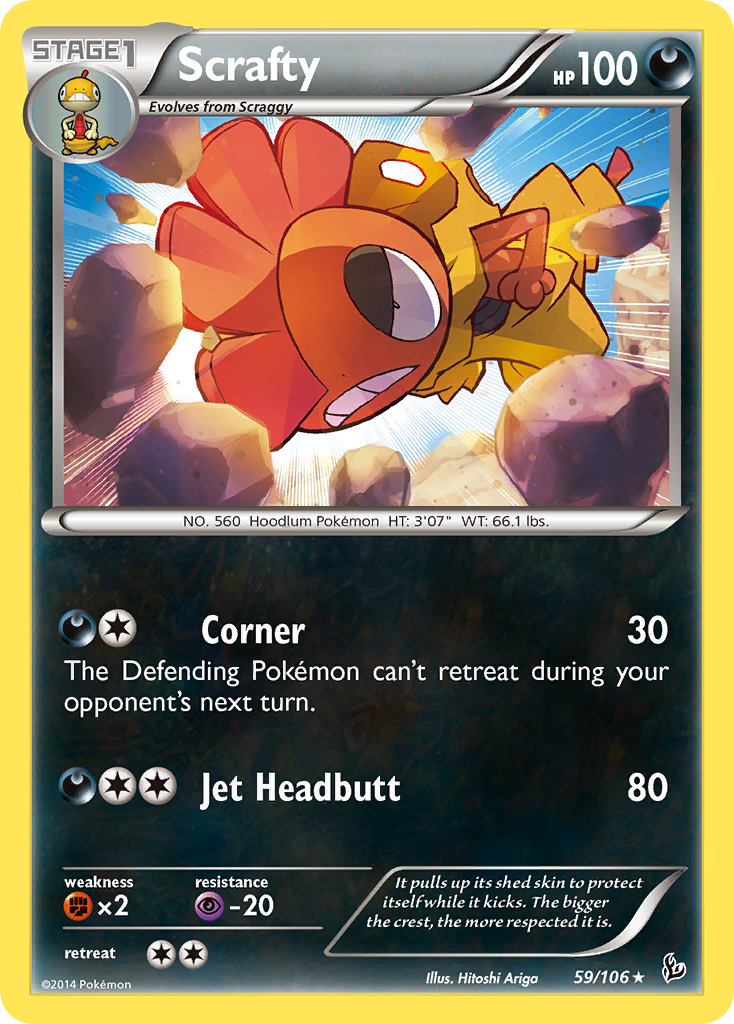 Scrafty (59/106) [XY: Flashfire] | Mega City Incorporated