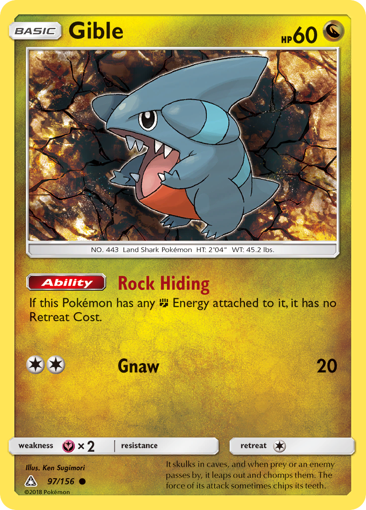 Gible (97/156) [Sun & Moon: Ultra Prism] | Mega City Incorporated