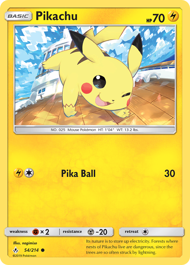 Pikachu (54/214) [Sun & Moon: Unbroken Bonds] | Mega City Incorporated