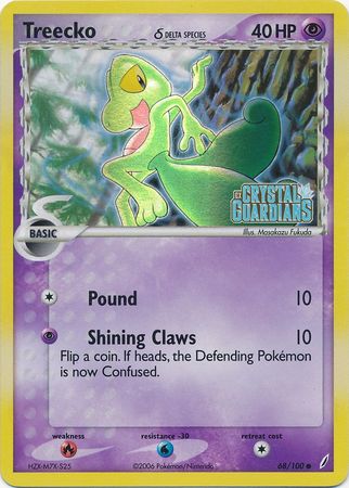 Treecko (68/100) (Delta Species) (Stamped) [EX: Crystal Guardians] | Mega City Incorporated