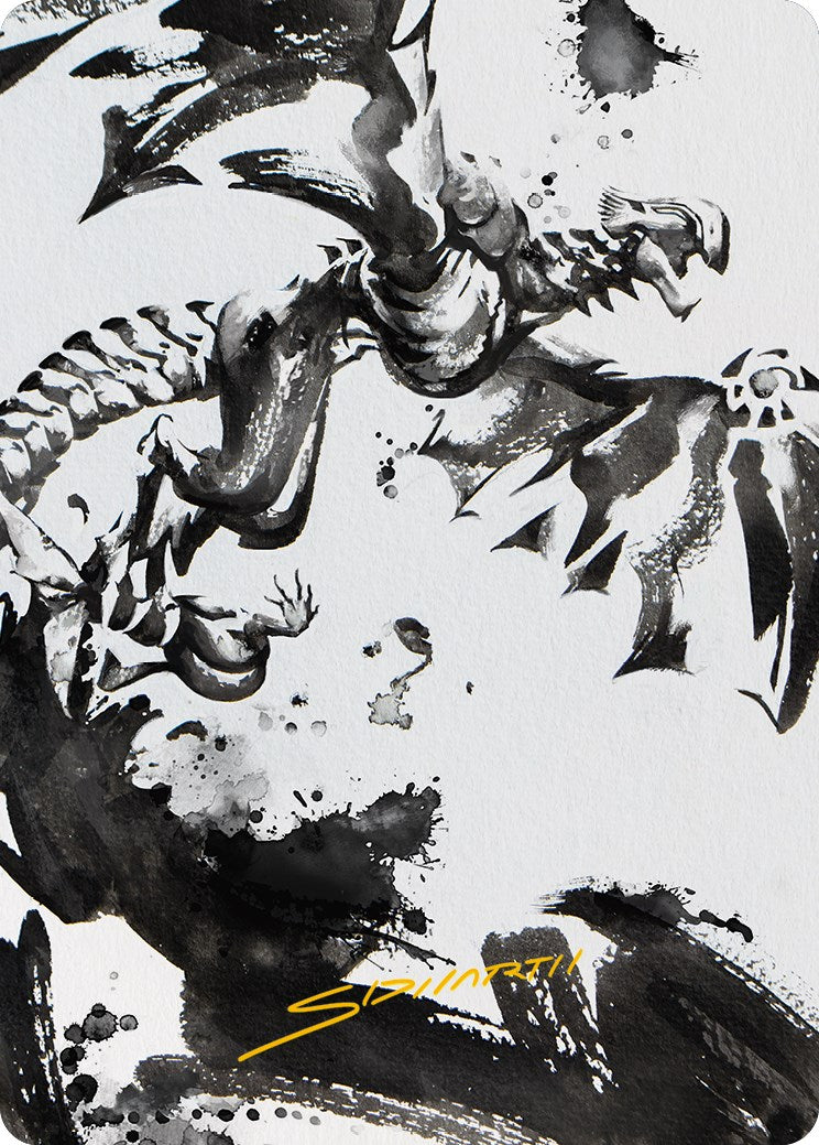 Quicksilver Fisher Art Card (Gold-Stamped Signature) [Phyrexia: All Will Be One Art Series] | Mega City Incorporated