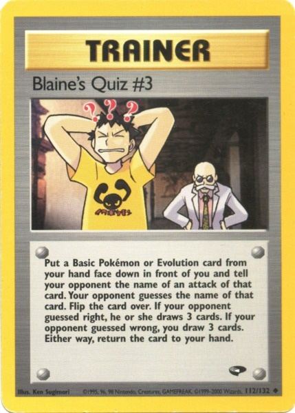 Blaine's Quiz #3 (112/132) [Gym Challenge Unlimited] | Mega City Incorporated