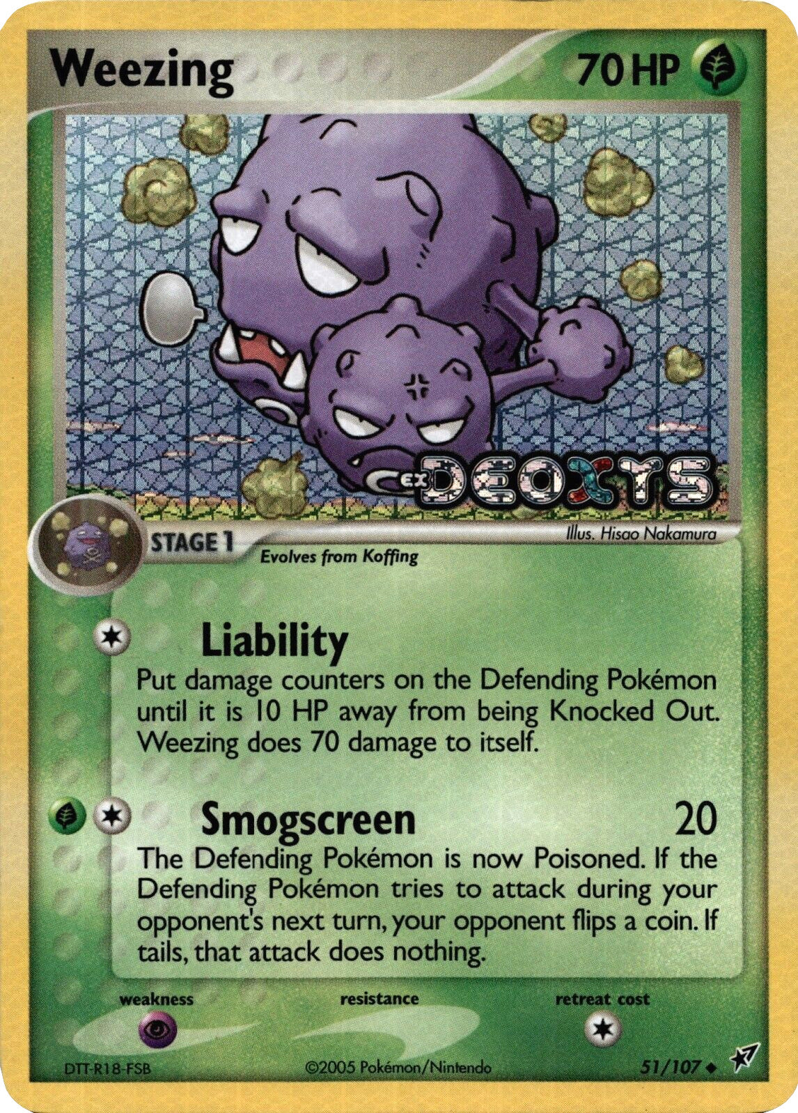 Weezing (51/107) (Stamped) [EX: Deoxys] | Mega City Incorporated