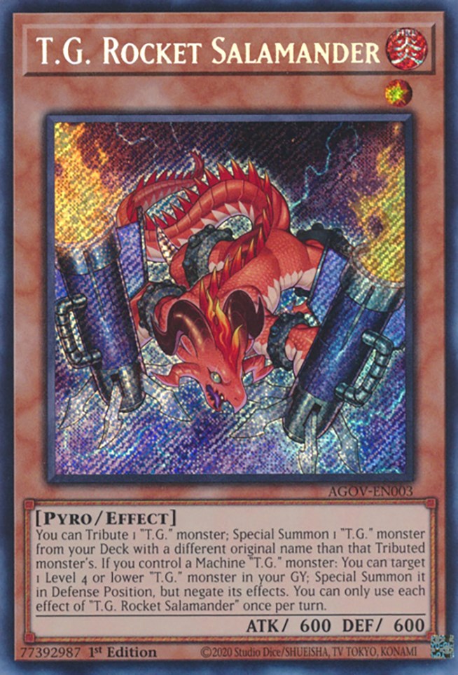 T.G. Rocket Salamander [AGOV-EN003] Secret Rare | Mega City Incorporated