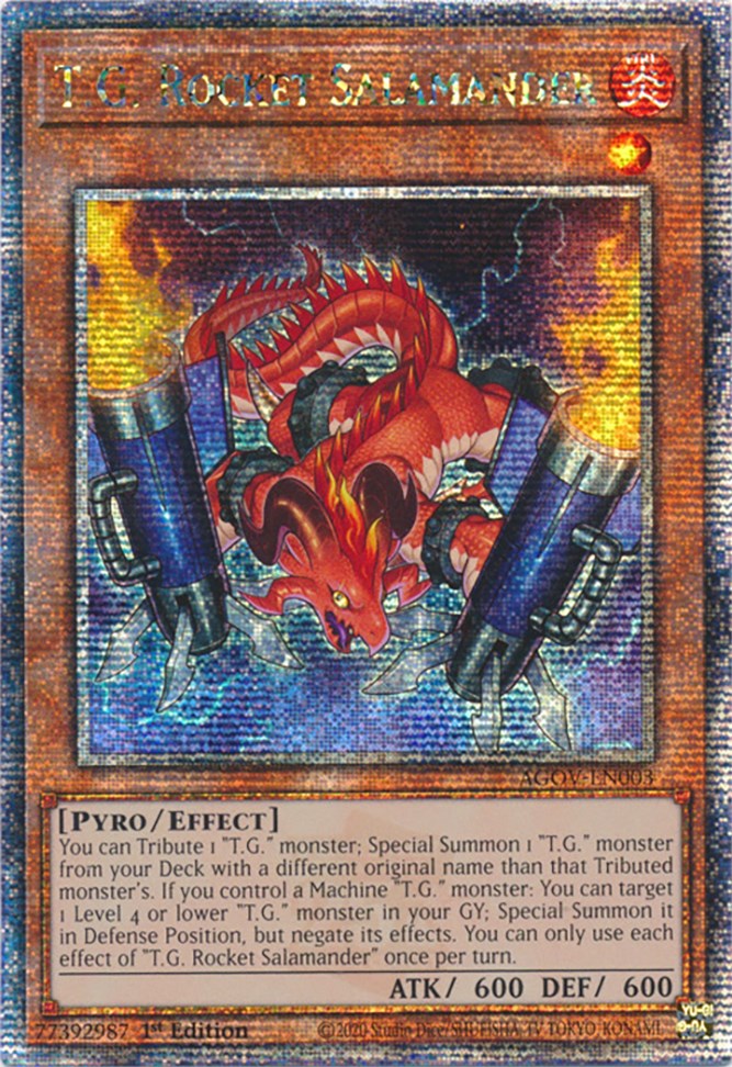 T.G. Rocket Salamander (Quarter Century Secret Rare) [AGOV-EN003] Quarter Century Secret Rare | Mega City Incorporated