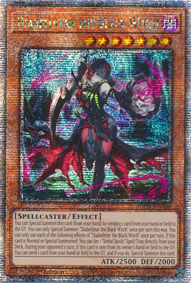 Diabellstar the Black Witch (Quarter Century Secret Rare) [AGOV-EN006] Quarter Century Secret Rare | Mega City Incorporated