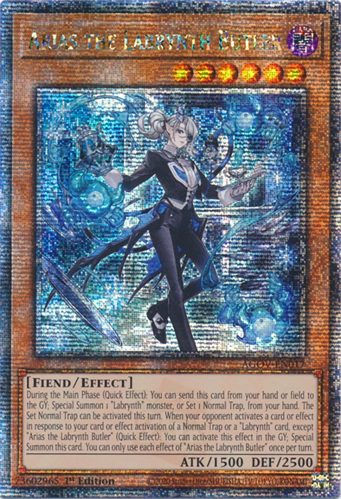 Arias the Labrynth Butler (Quarter Century Secret Rare) [AGOV-EN017] Quarter Century Secret Rare | Mega City Incorporated