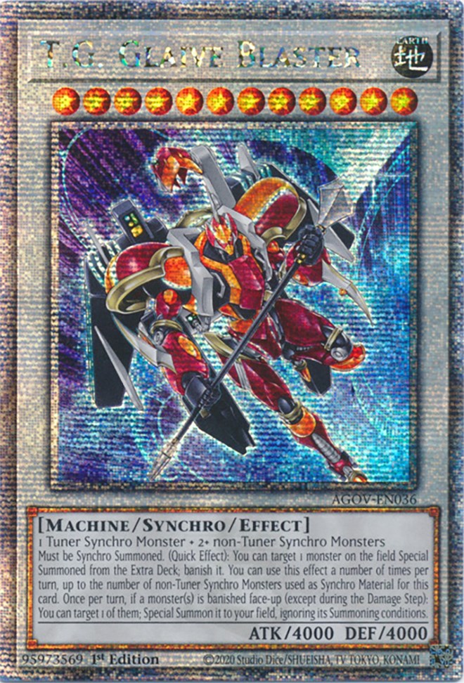 T.G. Glaive Blaster (Quarter Century Secret Rare) [AGOV-EN036] Quarter Century Secret Rare | Mega City Incorporated