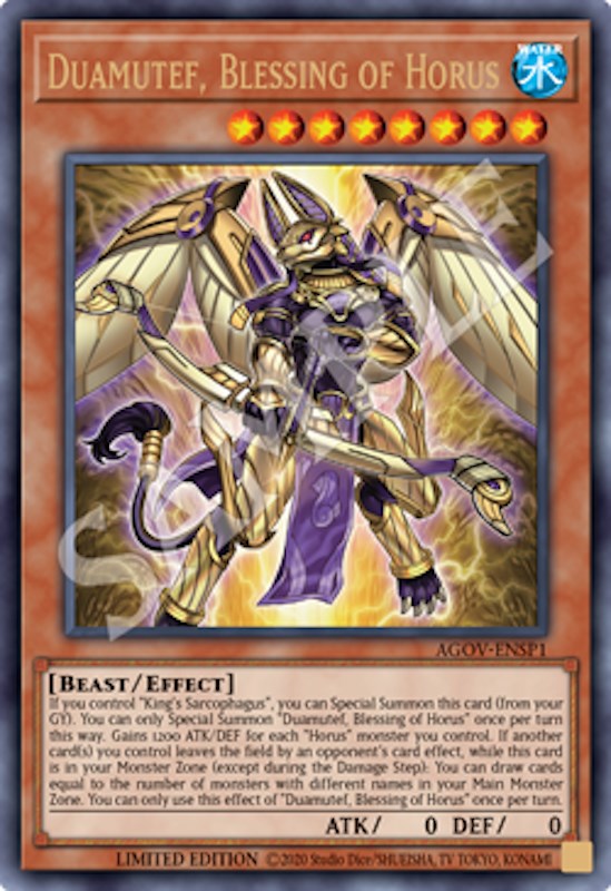 Duamutef, Blessing of Horus (AGOV-ENSP1) [AGOV-ENSP1] Ultra Rare | Mega City Incorporated