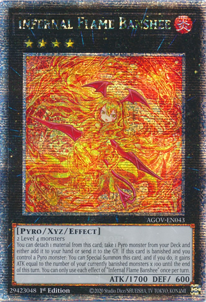 Infernal Flame Banshee (Quarter Century Secret Rare) [AGOV-EN043] Quarter Century Secret Rare | Mega City Incorporated