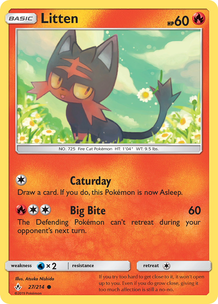 Litten (27/214) [Sun & Moon: Unbroken Bonds] | Mega City Incorporated