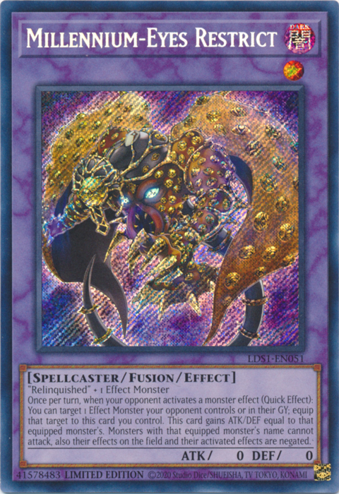 Millennium-Eyes Restrict [LDS1-EN051] Secret Rare | Mega City Incorporated