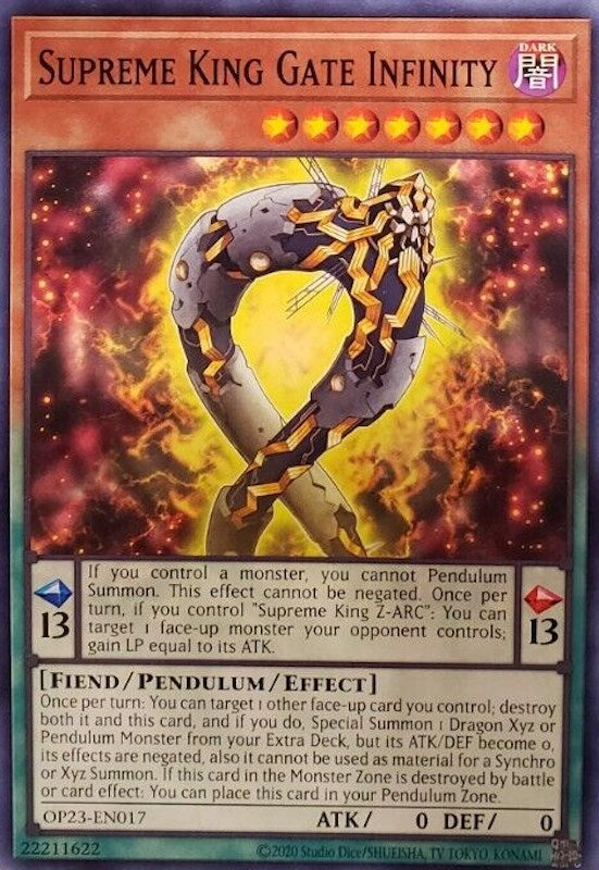 Supreme King Gate Infinity [OP23-EN017] Common | Mega City Incorporated