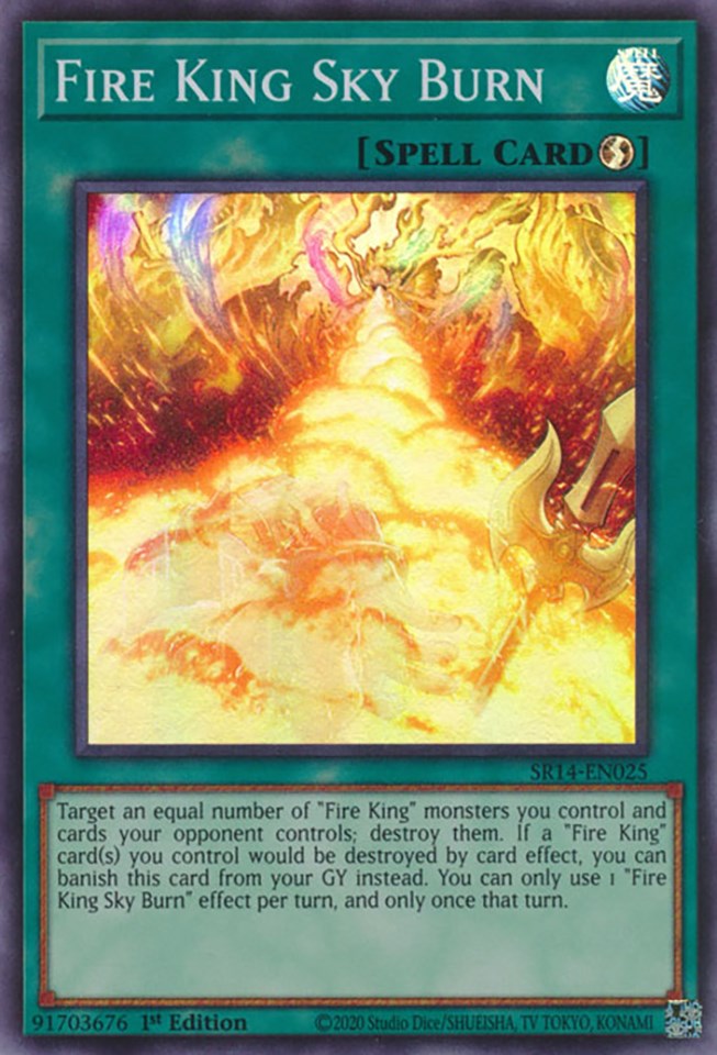 Fire King Sky Burn [SR14-EN025] Super Rare | Mega City Incorporated